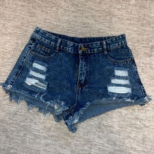 SHEIN Distressed Shorts